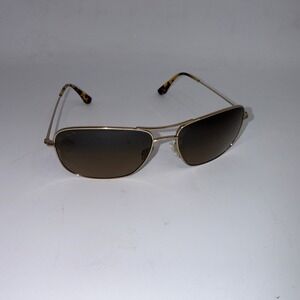 Maui Jim Wiki Wiki MJ-246-16 Gold Titanium Aviator Sunglasses 59-17-120